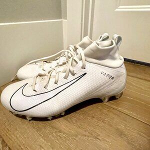 Nike Vapor Untouchable Pro 3 White Black Football Cleats 917165-120 Mens Size 12